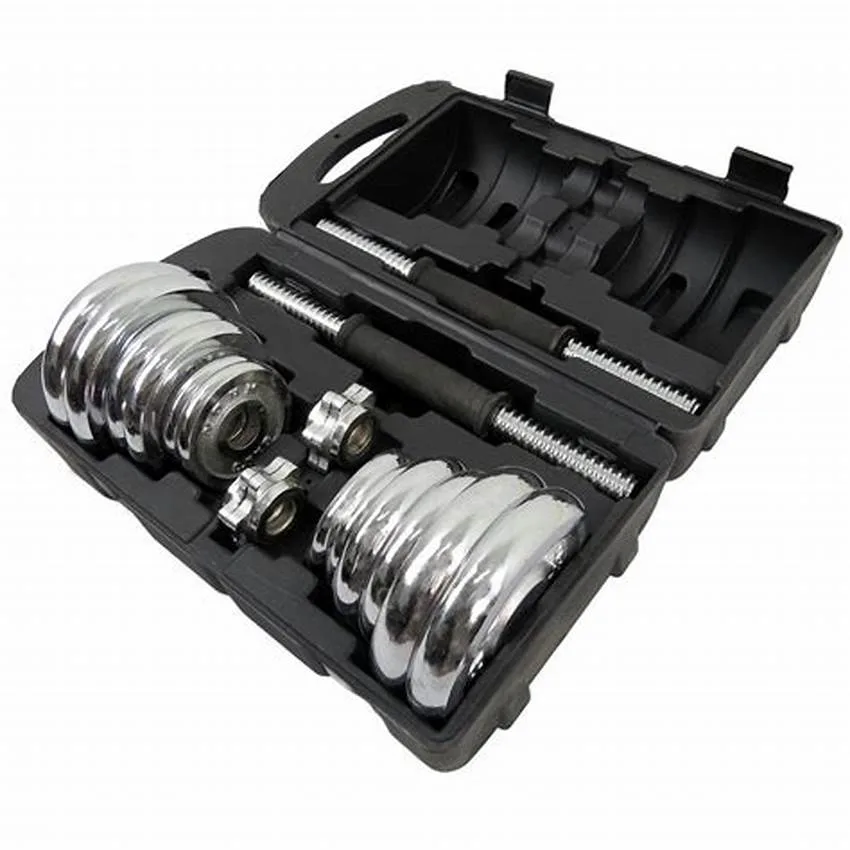 Adjustable Electroplating Dumbbell (with rubber bar) Gym Accessories